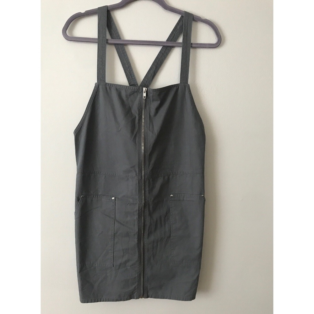 Jack by BB Dakota Lopes Dress — Sz S | Gray Washed Cotton Overalls‎ — NWT!